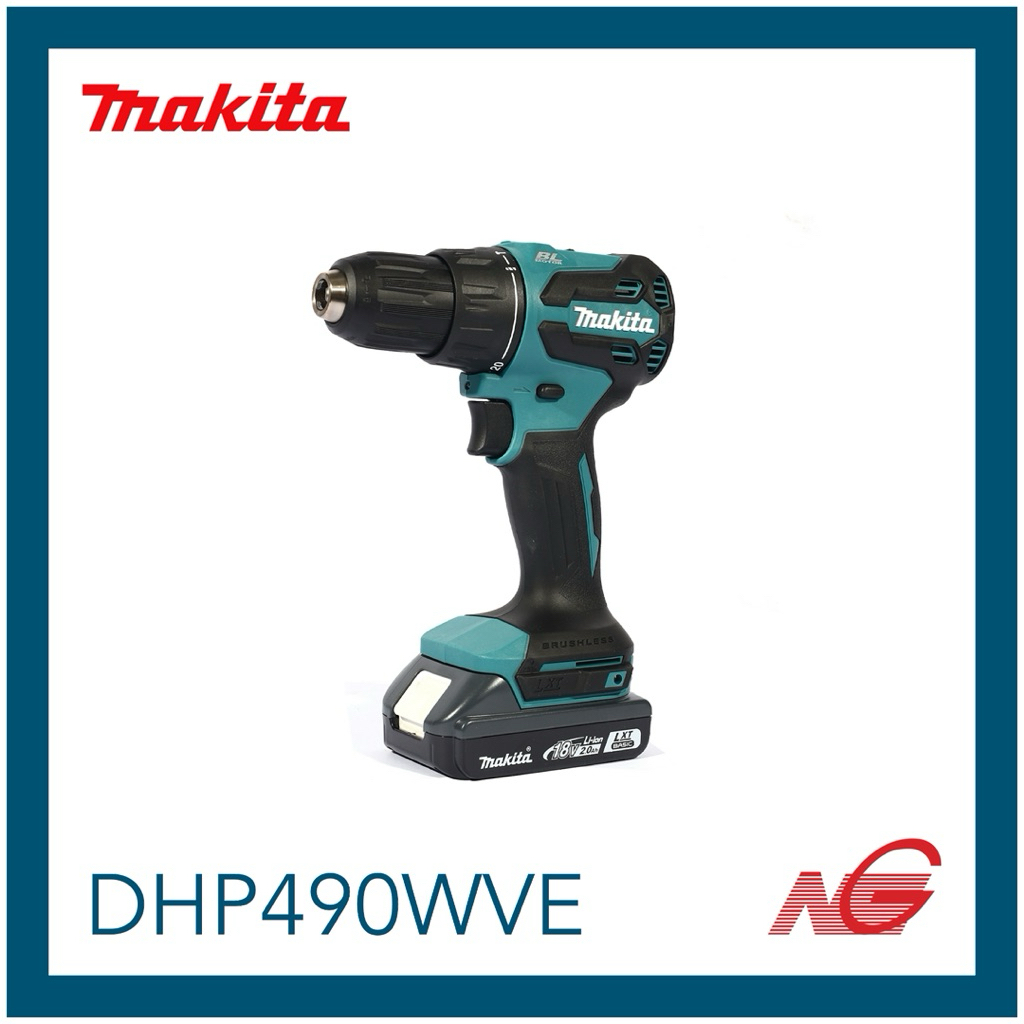 MAKITA มากีต้า สว่านกระแทกไร้สาย 18V 13 มม. (1/2 นิ้ว) รุ่น DHP490WVE