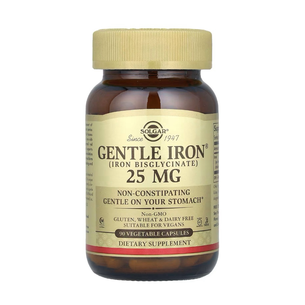 โซลการ์ Solgar Gentle Iron®, 25 mg, 90 Vegetable Capsules เสริมธาตุเหล็ก