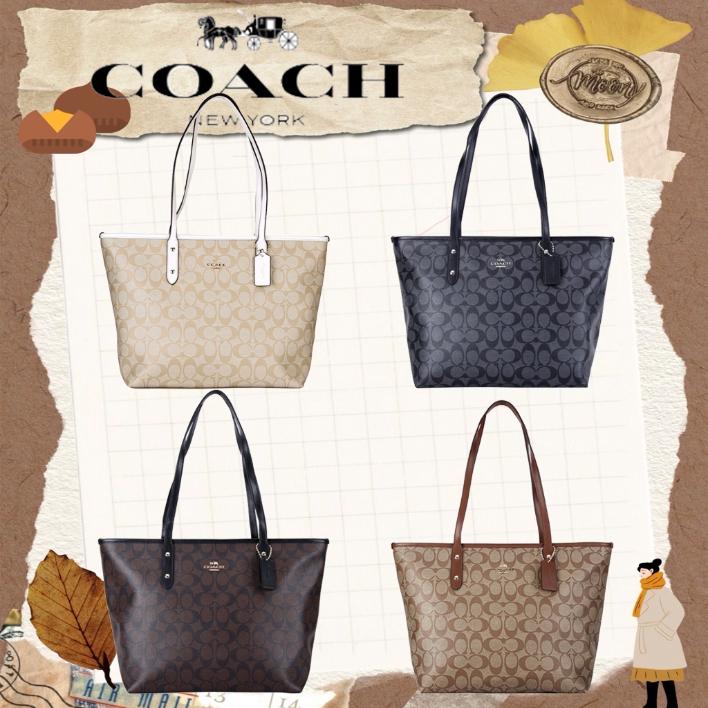 รับประกันสินค้าแท้ 100 %COACH City Zip Tote 30 58292-IMDQC/58292-SVDK6/58292-IMAA8/58292-IME74