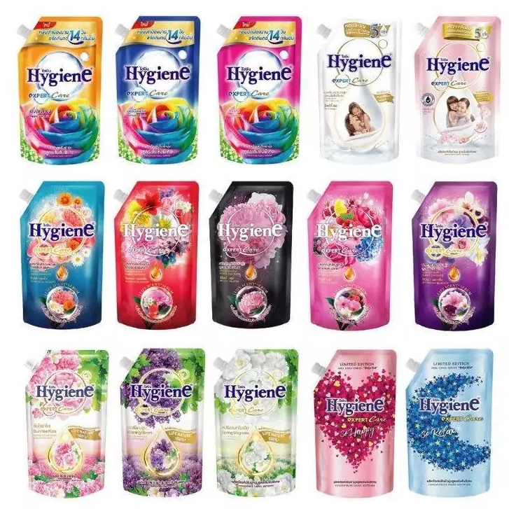 ( 1 ถุงใหญ่ 1000-1150 มล.) น้ำยาปรับผ้านุ่ม ไฮยีน สูตรเข้มข้น Hygiene Expert Care เลือกสูตร ไฮยีน