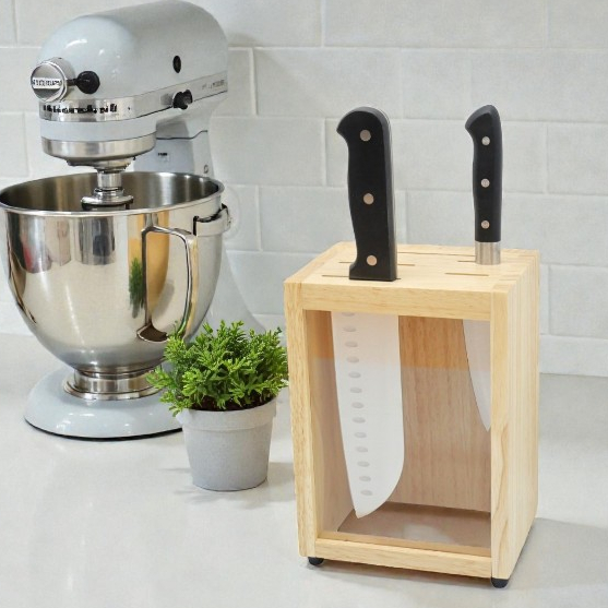 THEWOOD 'S TALE กล่องเสียบมีดหน้าอะคริลิคใส Knife Block (Acrylic)  ที่เสียบมีด ไม้แท้จากธรรมชาติ 100% - รูปที่ 4