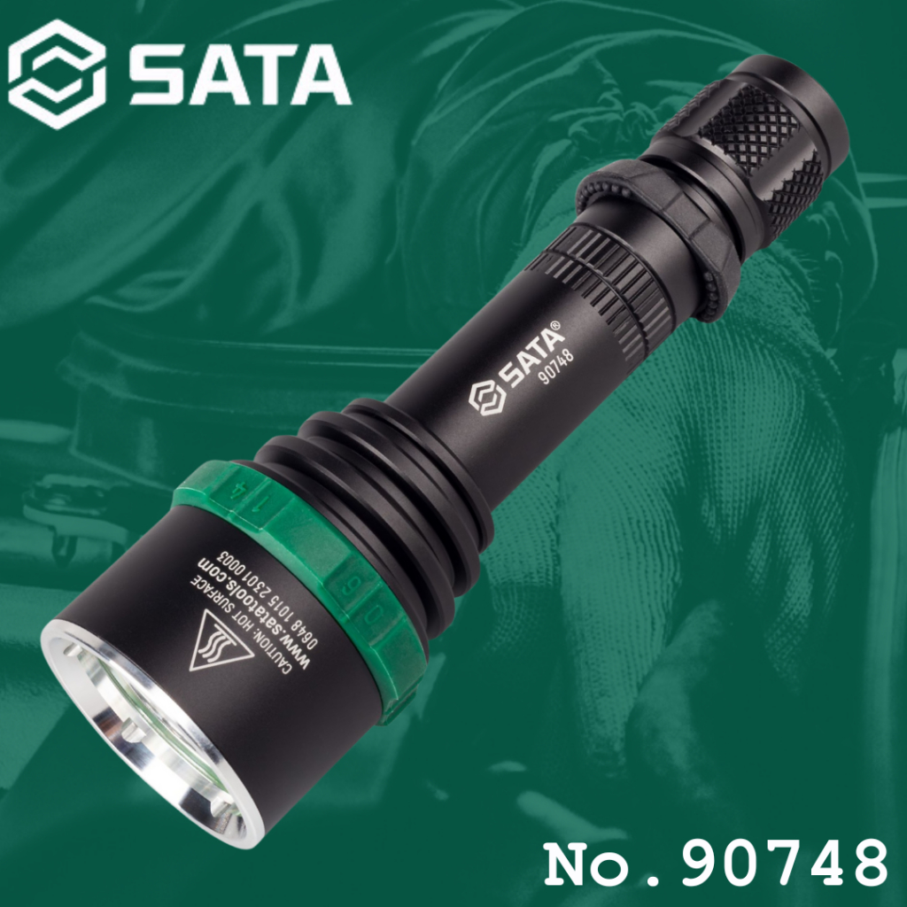 SATA ไฟฉายชาร์จไฟระยะไกล 555LM No.90748 E(Long Throw Rechargeable Flashlight 555LM)