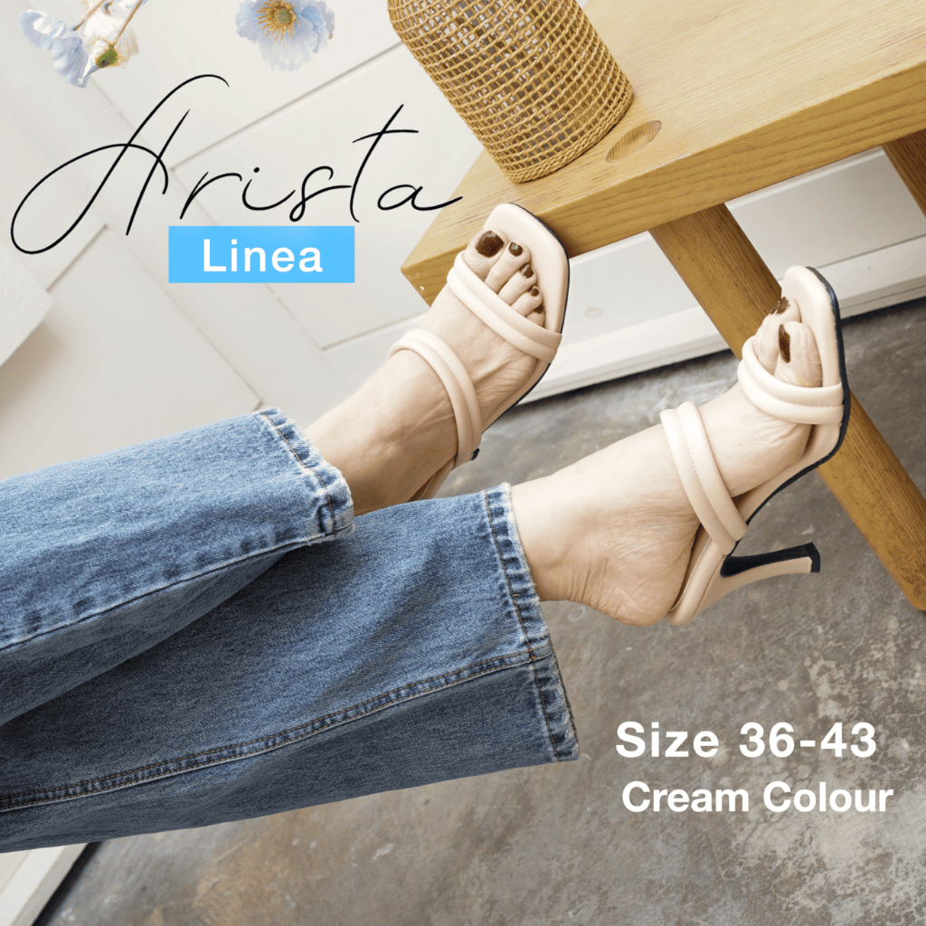 (พร้อมส่งจากไทย) รองเท้าส้นสูง Arista รุ่น Linea ดีไซน์สายสองตอนสไตล์เกาหลี นุ่ม ไม่บาดเท้า ความสูง 4 นิ้ว