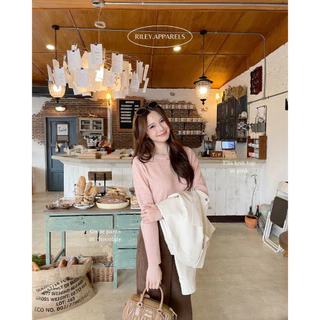 Riley.apparels - Ella knit top เสื้อไหมพรมคอกลม ผ้านิ่ม ใส่สบายไม่คัน 8006R