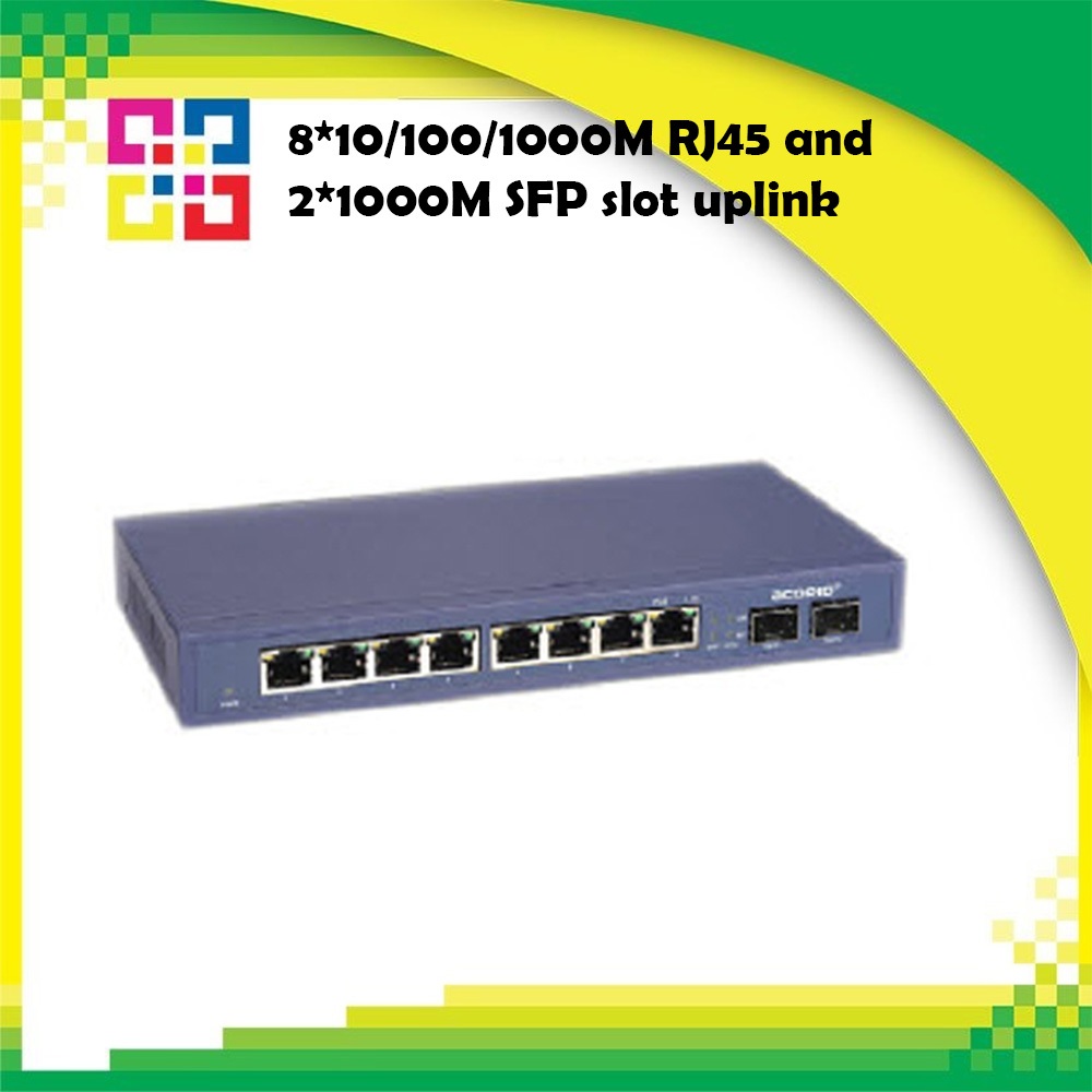 B1-S3010GF 8*10/100/1000M RJ45 and 2*1000M SFP slot uplink - BISMON