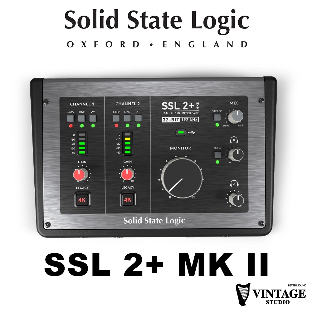 SSL 2+ MK II Audio Interface 32 bit 192 kHz | Solid State Logic Thailand