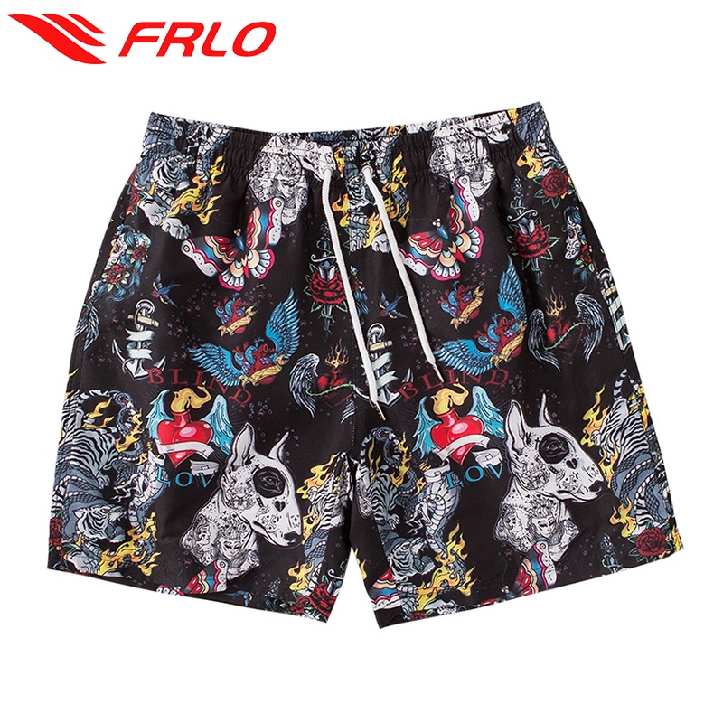 FRLO กางเกงไปทะเลผู้ชาย กางเกงเที่ยวทะเล ใส่สบาย ซับในตาข่าย ไซส์ 28-42 นิ้ว ใส่เล่นน้ำได้