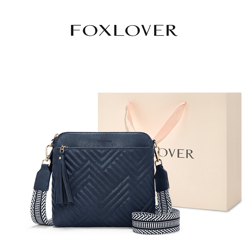 FOXLOVER กระเป๋าผู้หญิง กระเป๋าสะพายข้าง กระเป๋าสะพายข้าง  สไตล์เกาหลี ครบครันในใบเดียว กันน้ำหยด กระเป๋าแล็ปท็อป