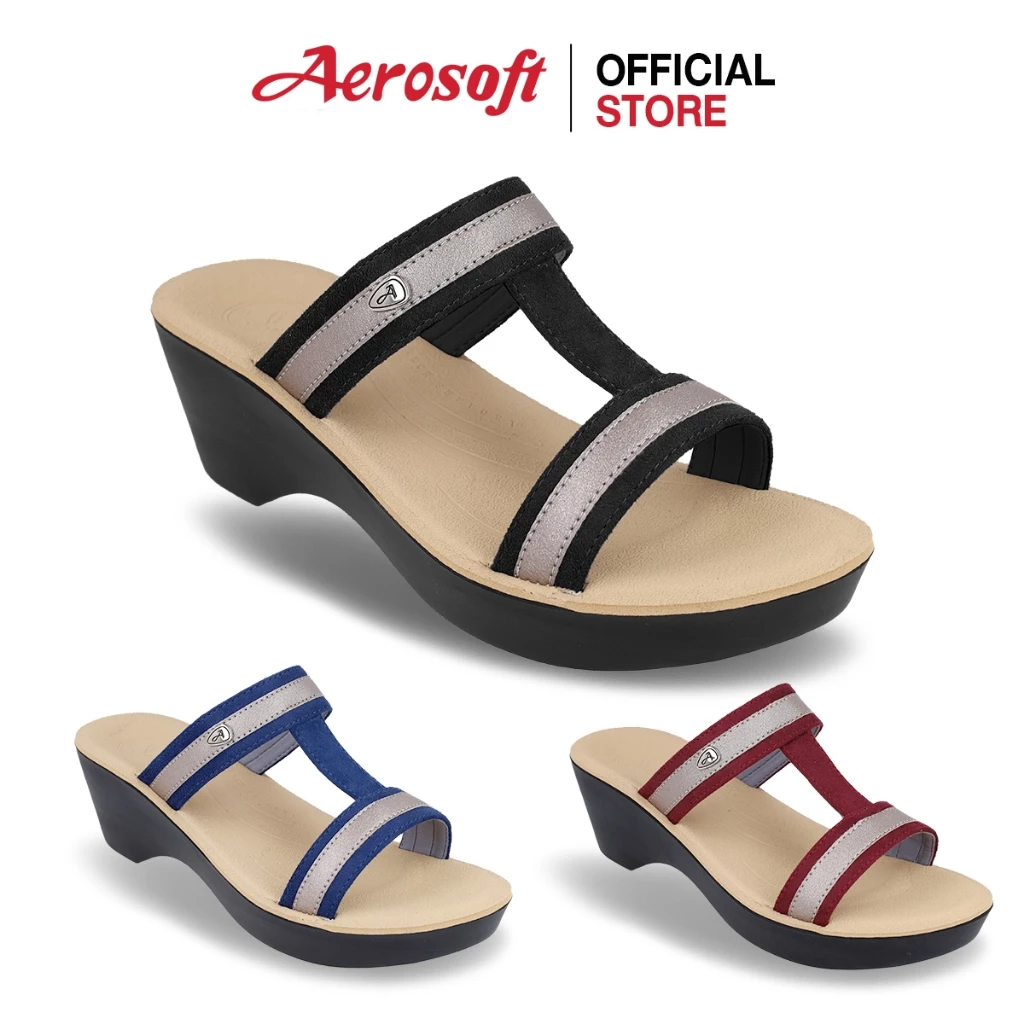 Aerosoft (แอโร่ซอฟ) รองเท้าส้นสูงผู้หญิงแบบสวมเพื่อสุขภาพ รุ่น FW8278
