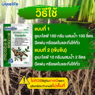 อูเมะไลฟ์ บิวเวอเรีย 100 กรัม กำจัดแมลง ป้องกันแมลงกินใบ ป้องกันใบเหี่ยวจากเพลี้ย กำจัดเพลี้ย