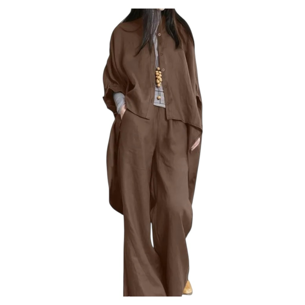 set2ชิ้น(เซต)เซท เสื้อเชิ้ตหน้าสั้นหลังยาว+ กางเกงเอวสูง😎งานป้ายOrder pangpang😎ป้ายห้อย😎โปรดเลื่อนดู