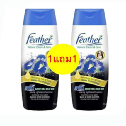1+1 แฟซ่าแชมพู Feather Nature Clean&Care 340มล+340มล.