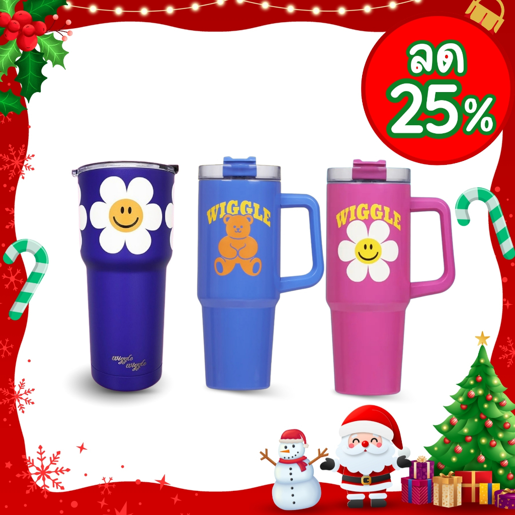[พร้อมส่ง] แก้วเก็บอุณหภูมิ Wiggle Wiggle Tumbler แก้วเก็บความร้อน ความเย็น ขนาดใหญ่ น่ารัก พกพาง่าย