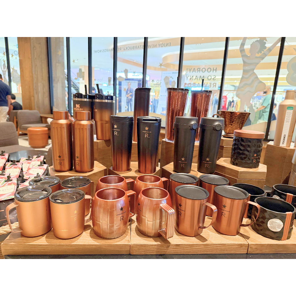 [ของแท้] แก้ว Starbucks Reserve Copper Tumbler (เก็บความเย็น/ร้อน) สแตนเลสสีทองแดง
