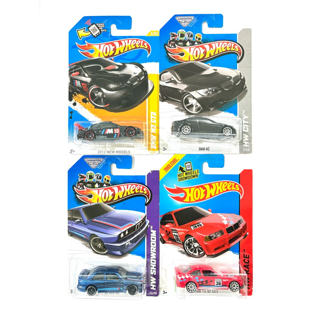 Hot Wheels | BMW M3 GT2 สีดำ | BMW E36 M3 RACE สีแดง | BMW M3 สีดำ | ‘92 BMW M3 สีน้ำเงิน |‼️แพคยับ 