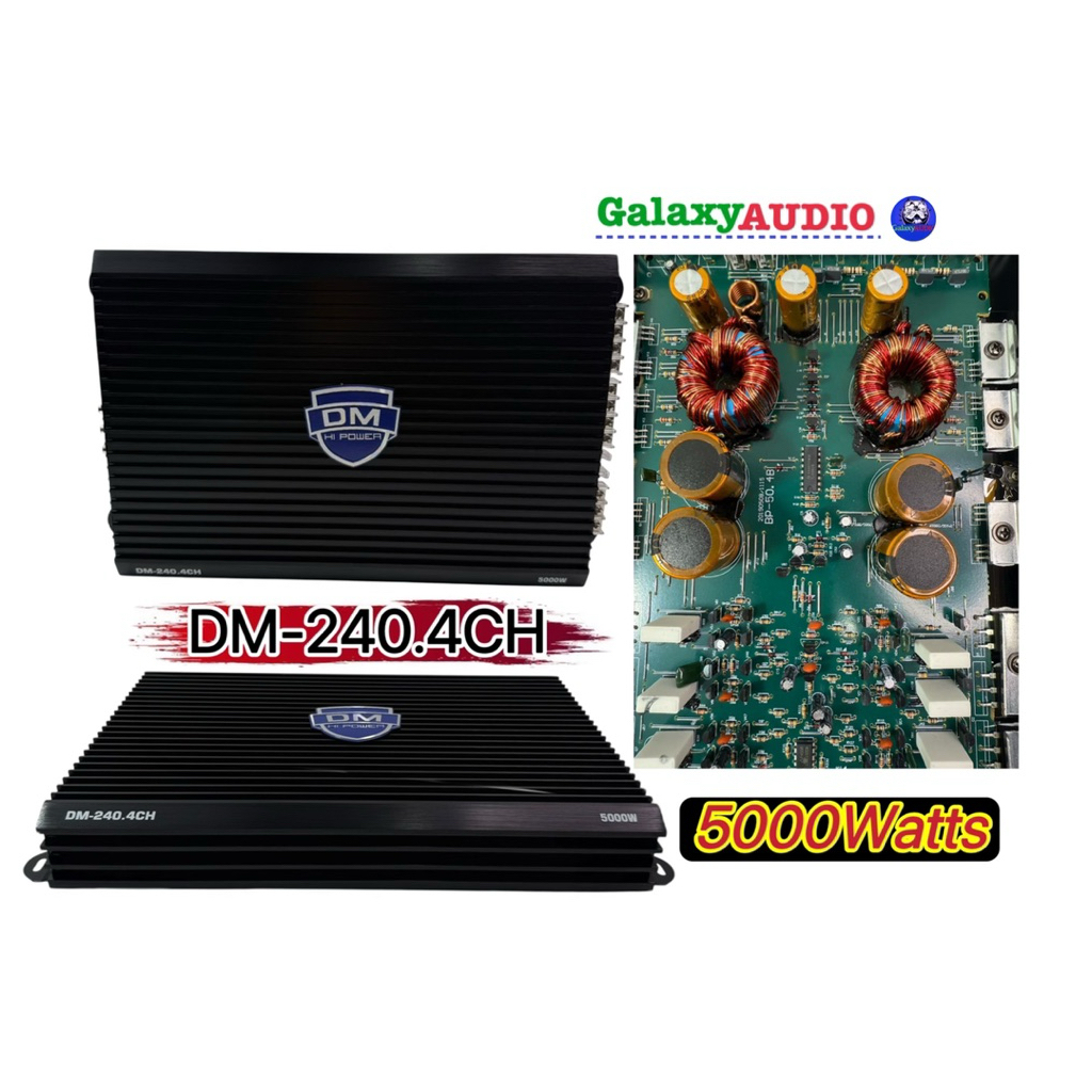 เพาเวอร์แอมป์ขับกลาง 💥New มาใหม่💥 งานแบรนด์ DM รุ่น DM-240.4CH กำลังขับสูงสุด 5000W/วัตต์ แอมป์คลาสเ