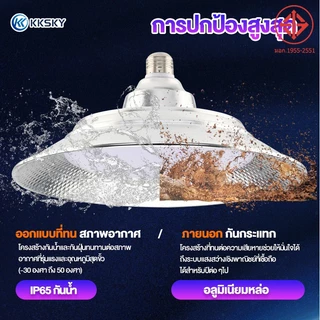 KKSKY โคมไฟอุตสาหกรรม Highbay หลอดไฟ LED 50W 100W 150W 200W กันน้ำกลางแจ้ง โคมไฟติดโกดังสินค้า ติดโรงงาน ความสว่างสูง