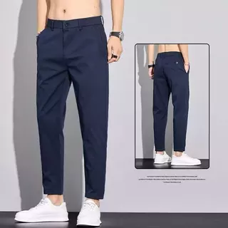 กางเกงขายาวชิโน่ ผ้ายืด ทรงกระบอกเล็ก (Slim-fit) by Normal Boy