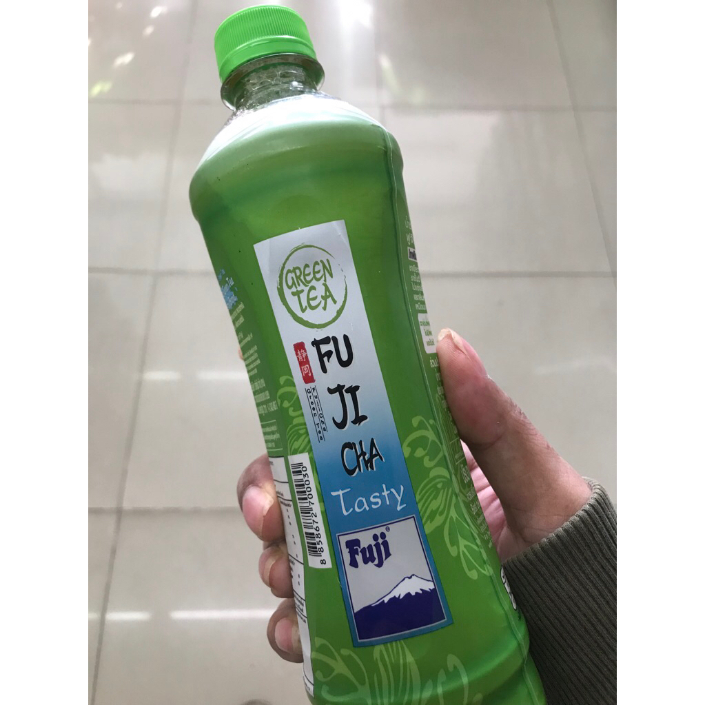 Fuji tasty Water ฟูจิ ธรรมชาติ ขวดพลาสติก 500 มล.  ขวด ชาเขียว