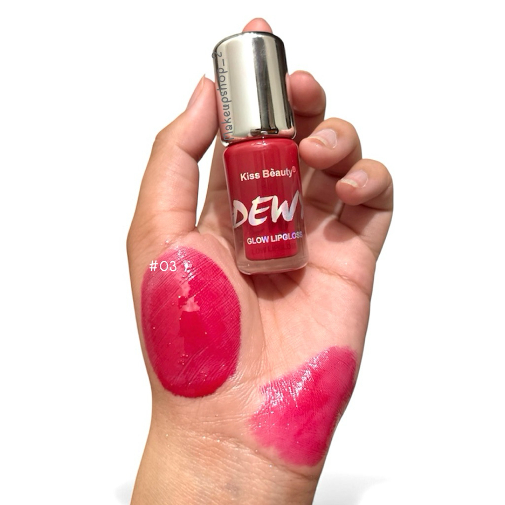 ลิปกลอส ออย Kiss Beauty DE WY GLOW LIPGLOSS หัวแปรงใหญ่ รูปที่ 6