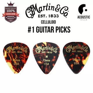 ปิ๊กกีตาร์ Martin #1 Guitar Pick สี Shell ลายกระ ทรงหยดน้ำ