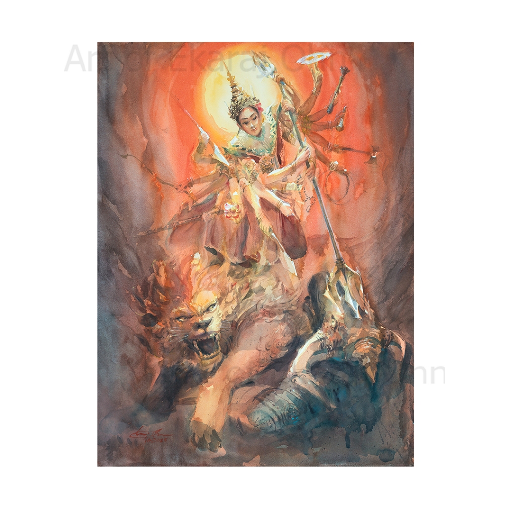 งานพิมพ์บนผ้าใบ Canvas มหาทุรคา MahaDurga