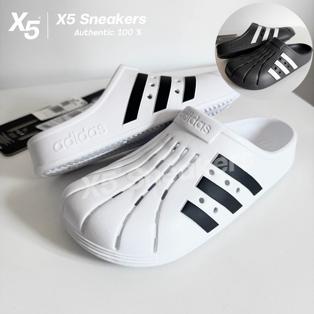 adidas ของแท้ 100% Adilette Clogs สีขาว&สีดำ