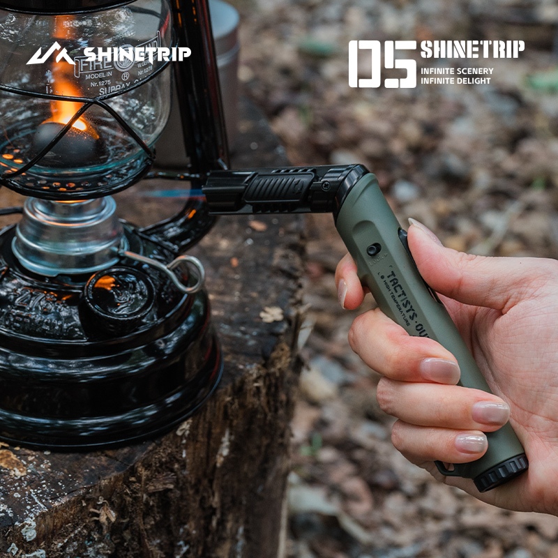 ShineTrip a566 Torch ไฟฟู่ (ต้องเติมแก๊ส) หัวหมุนได้ 90 องศา ปรับความแรงได้  มีปุ่มเซฟตี้ล๊อค