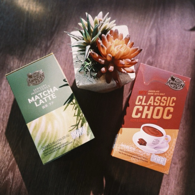 เครื่องดื่มปรุงสำเร็จชนิดผง จาก Cafe Amazon | มัทฉะลาเต้ ชาไทย ช็อกโกแลตมอลต์ ชาเขียว