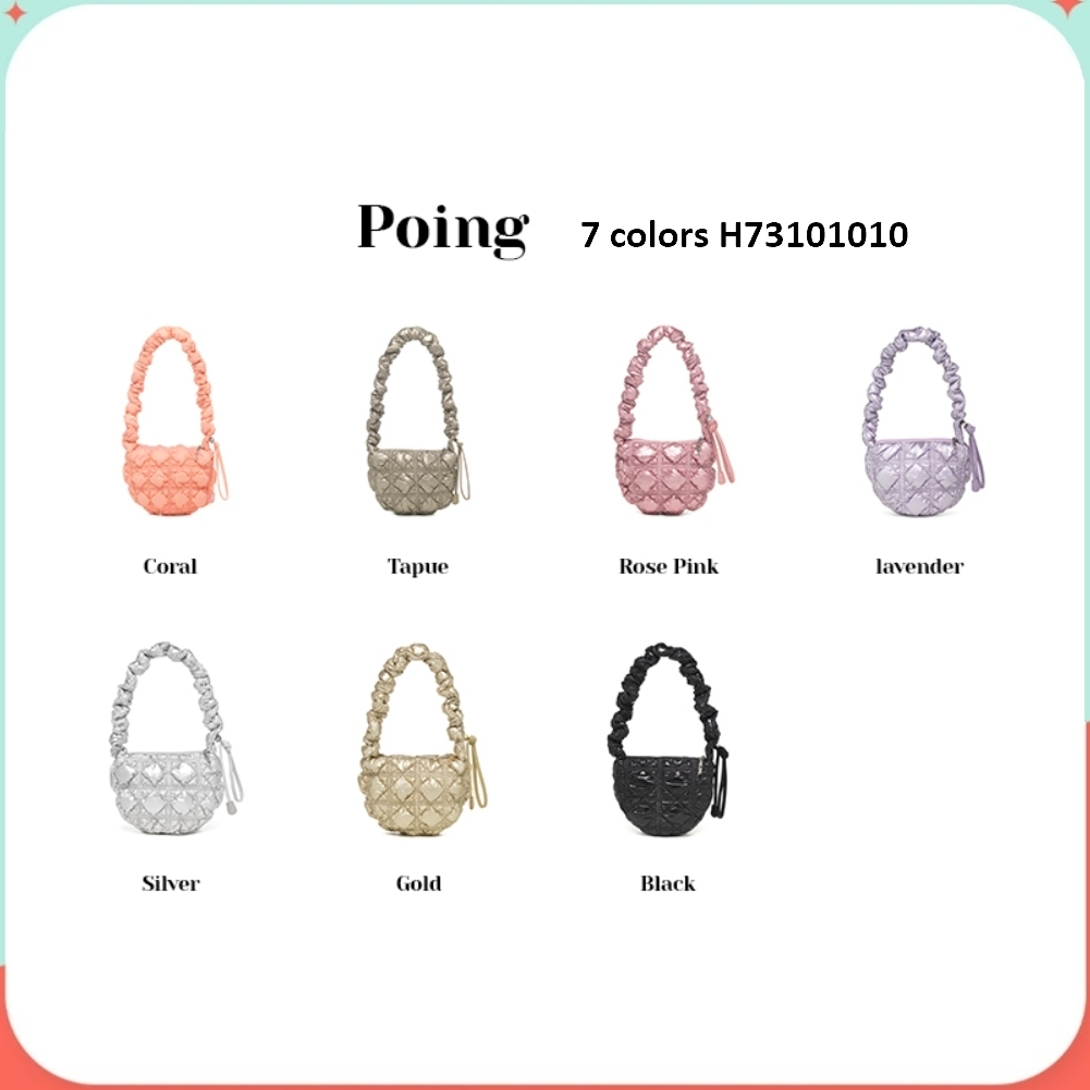Carlyn Poing Bag ของแท้ พร้อมส่ง 7 Colors H73101010 (Silver, Black, Gold, Rose Pink, Lavender, Tapue, Coral)