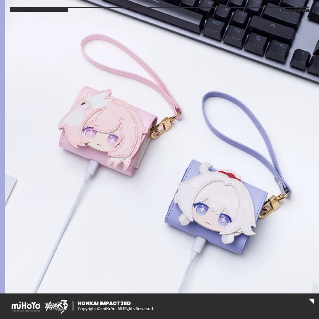 [พร้อมส่ง] official แท้  กระเป๋าใส่หูฟังบลูทูธ Elysia/Kiana Honkai impact Mihoyo