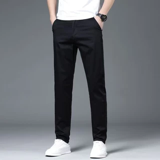 กางเกงขายาวชิโน่ ผ้ายืด ทรงกระบอกเล็ก (Slim-fit) by Normal Boy