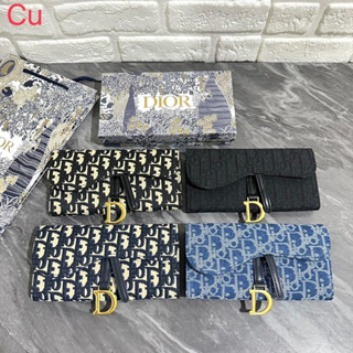 กระเป๋าตังค์ผู้หญิง ใบยาวแบบพับข้างในมีช่องใส่เหรียญข้างนอกห…