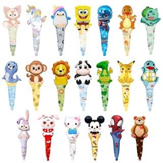 ด้ามลูกโป่งขนาดใหญ่ ลูกโป่ง ลายการ์ตูน และสัตว์ต่างๆ