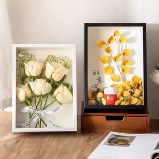 ตกแต่งบ้าน กรอบรูปอะคริลิคลึก DIY ลึก 3 ซม.กรอบรูป มีหลายขนาด