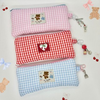 พร้อมส่ง กระเป๋า ใส่ดินสอ ใส่เเว่นตา บุใยสังเคราะห์ นุ่มนิ่ม