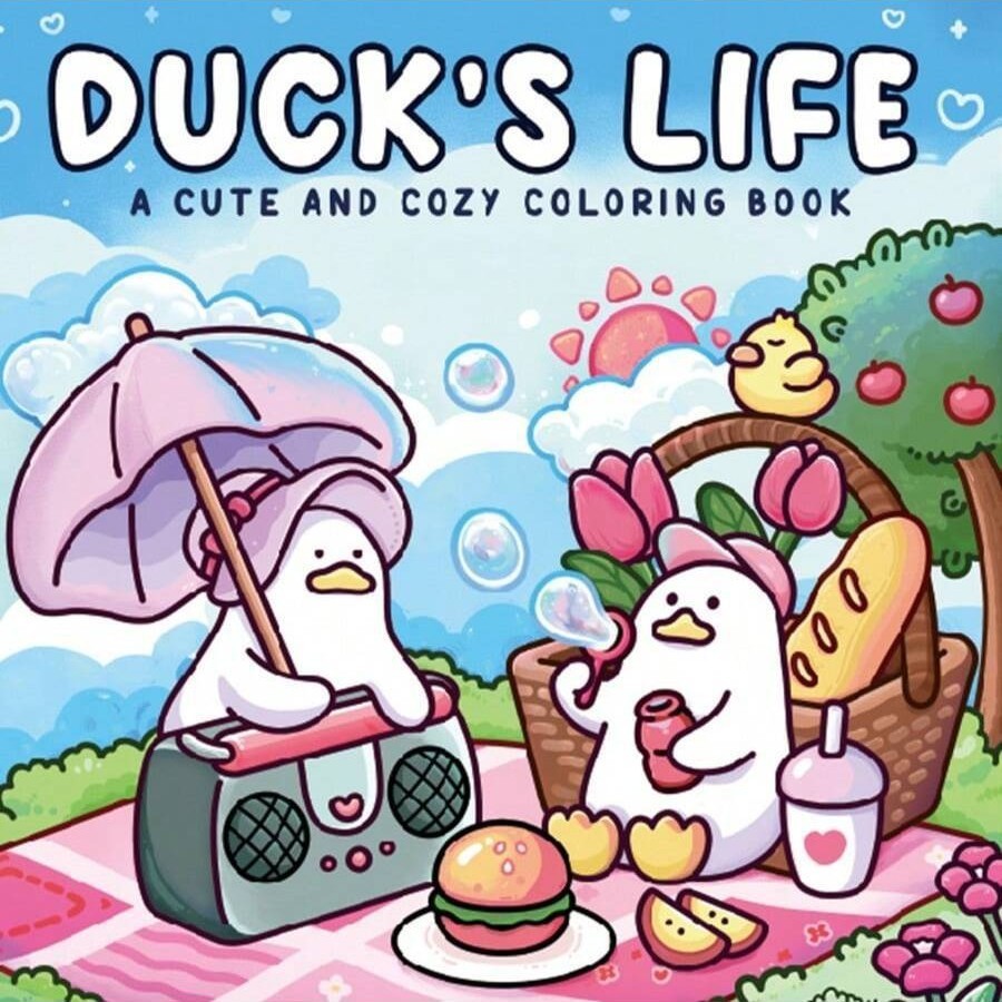 [พร้อมส่ง] NEW!! สมุดภาพระบายสี DUCK'S LIFE ภาพน่ารัก ลายเส้นชัด