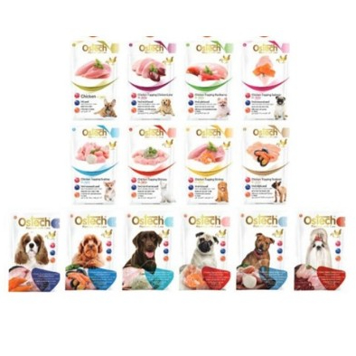 (ยกโหล) Ostech Pouch อาหารเปียกสำหรับสุนัข ขนาด 70 กรัม จำนวน 12ซอง. โปรดอ่านรายละเอียดก่อนสั่งซื้อ.