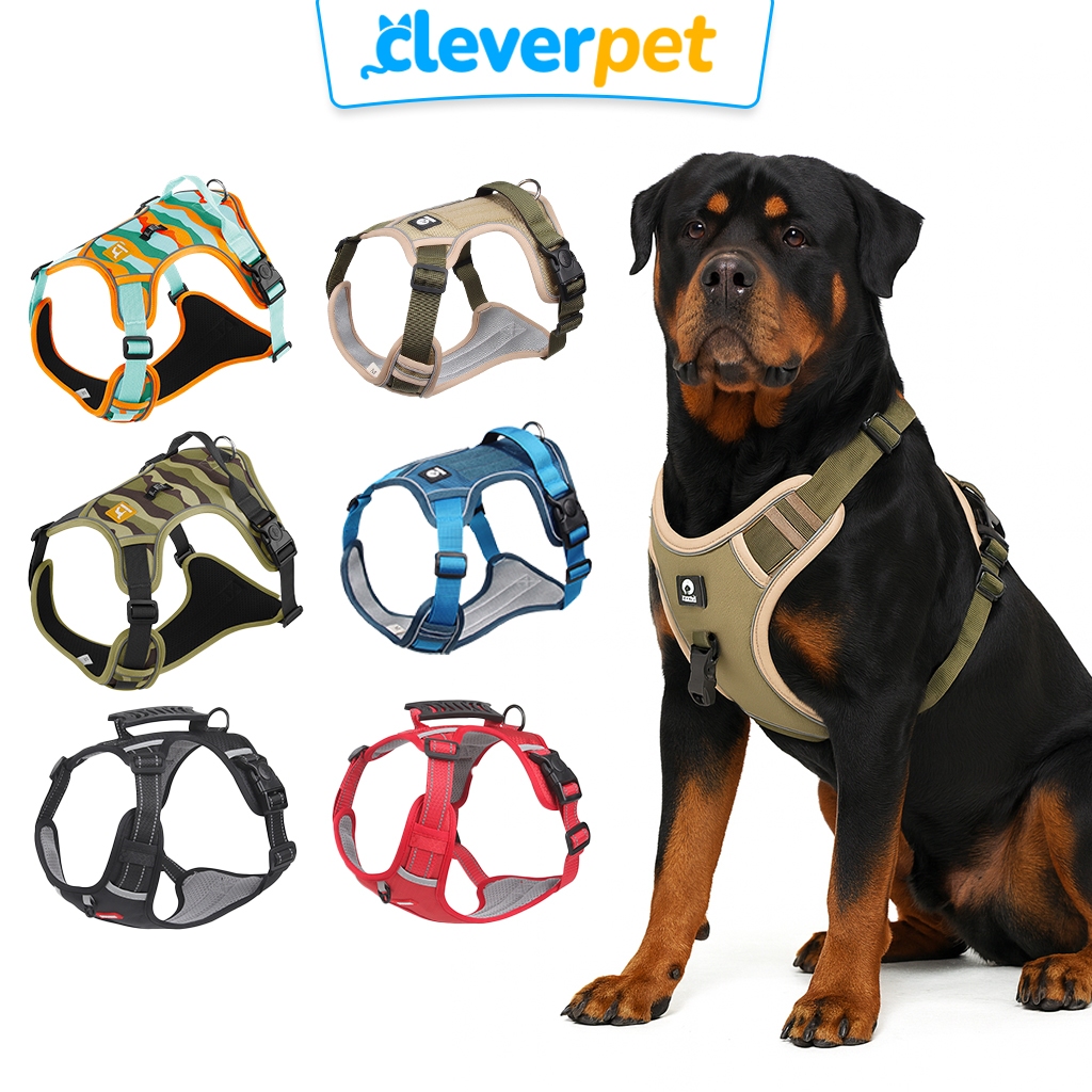 [ส่งฟรี🇹🇭] DUOMM สายรัดอกสุนัข พร้อมที่จับดึง เสื้อรัดอกหมา ระบายความร้อน Dog Harness Cleverpet