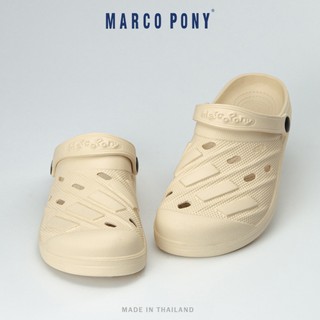Marco Pony รองเท้าแตะแพลตฟอร์ม รองเท้าแตะหัวโต น้ำหนักเบา กันลื่นแน่นๆ ทรงสวย สไตล์มินิมอล MH9016