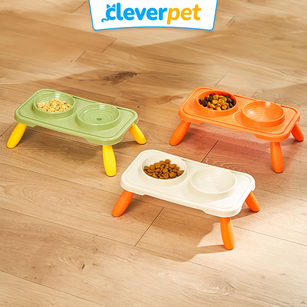 [ส่งฟรี🇹🇭] CleverPet ชามให้อาหารแมว ชามแมวยกสูง ถ้วยข้าวสุนัข ชามอาหารหมา ชามแมว Pet Food Bowl