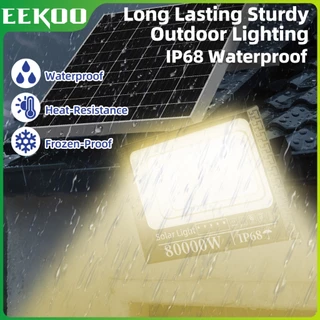 EEKOO【ซื้อ1แถม1】ไฟโซล่าเซลล์ 80000W โซล่าเซลล์ ไฟสปอร์ตไลท์ warm light ไฟโซล่าเซลล์สว่างทั้งคืน