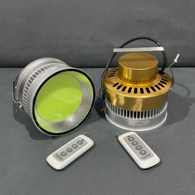 ไฟจอล่อหมึก LED 300W 220V หรี่ได้ มีขาพร้อมรูจับยึดพัดลมในตัว รีโมทความคุม มีรับประกันสินค้า COB สีฟ้า เขียว กันน้ำ