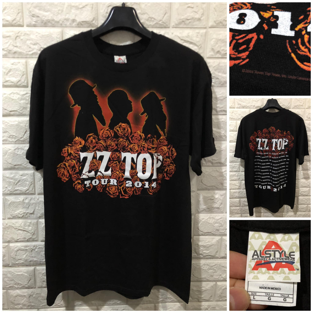 [จัดส่งฟรี!!!] เสื้อวงดนตรี ZZ Top Usa Tour ปี 2014 Size L สินค้าลิขสิทธิ์แท้ 100%