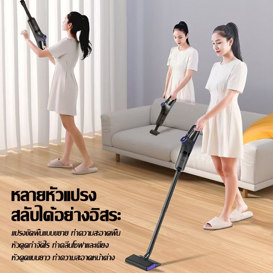 【รับประกัน 7 ปี】ที่ดูดฝุ่นไร้สาย ใช้งานนานเป็นพิเศษ ที่ดูดฝุ่นแบบพกพา เครื่องดูดฝุ่นไร้สาย Vacuum Cleaner - รูปที่ 2