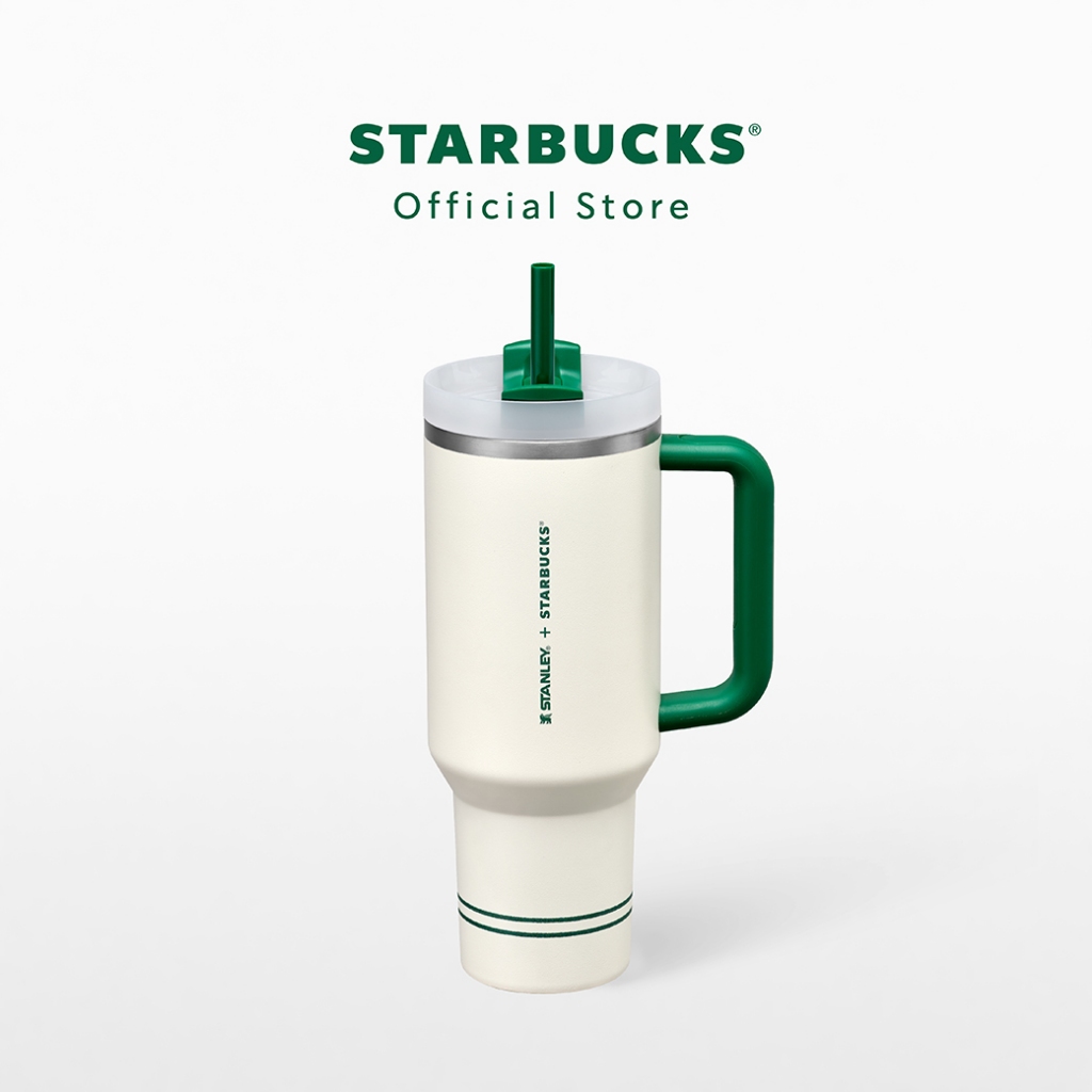 Starbucks Stainless Steel Cold Cup STANLEY สีเขียว 40oz ทัมเบลอร์สแตนเลส พร้อมหลอด (A11173662)