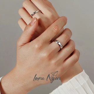 แหวนเงินแท้ 925 ฝังเพชรสวิส(CZ) กว้าง 6 มิลลิเมตร ผู้ชาย Luna Ngen.
