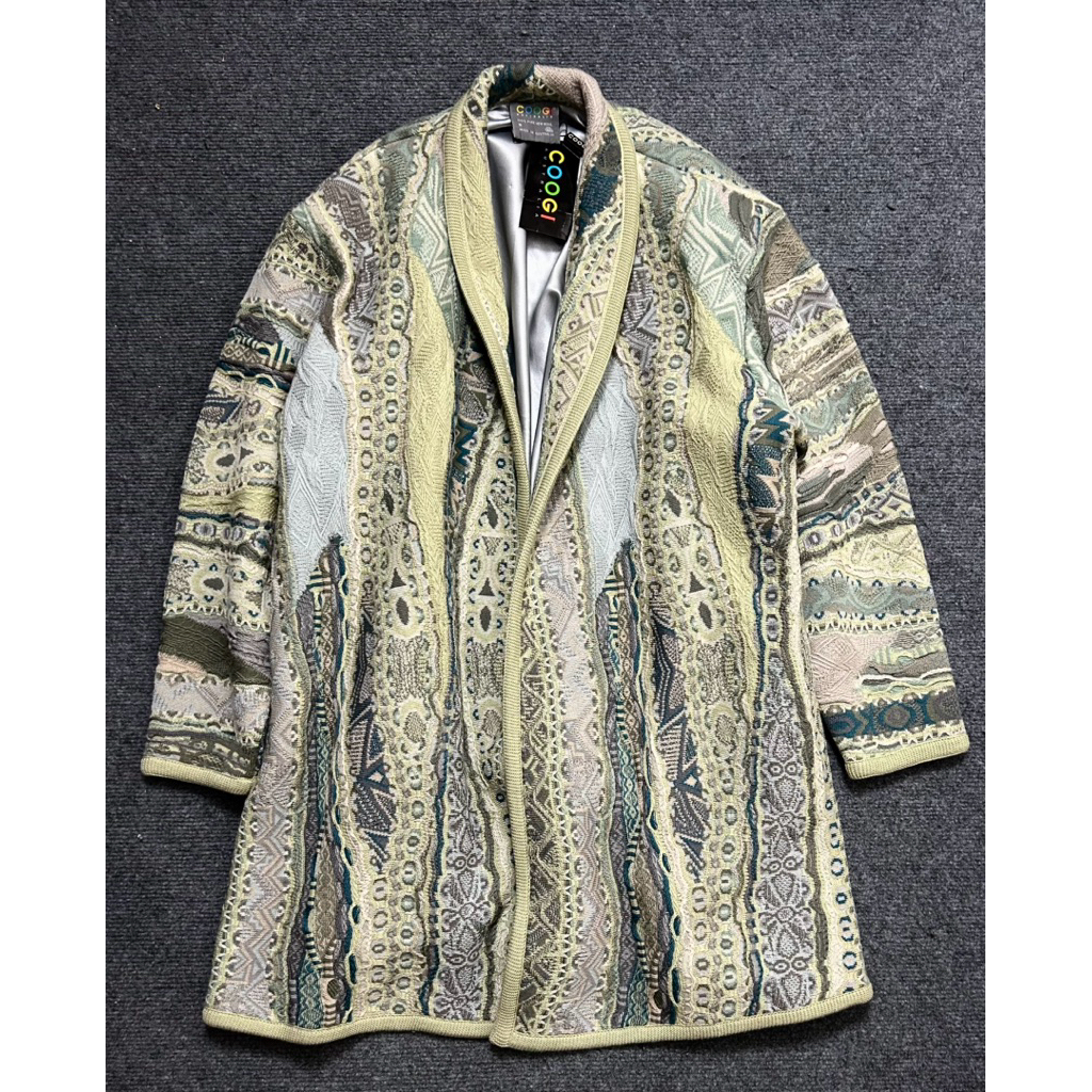 marino wool 3d knit swing coat coogi