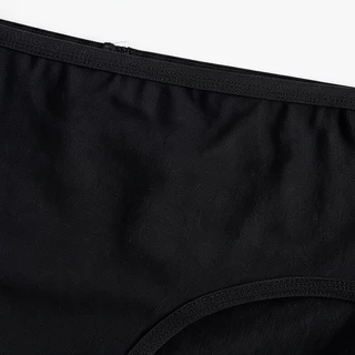 กางเกงในผู้หญิง กางเกงในสีดำ ผ้านุ่มสบาย ชุดสีดำ 10 ตัว ไซซ์ M–4XL