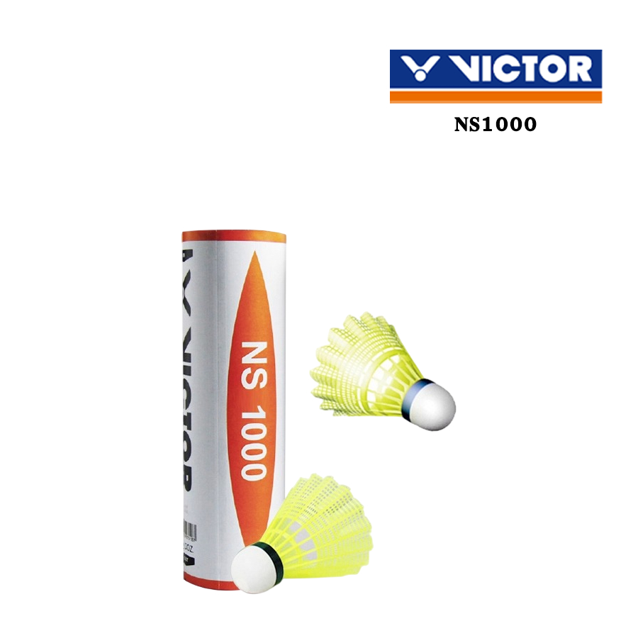 VICTOR ลูกแบดมินตัน พลาสติกไนร่อน NS 1000 (6ลูก) ความเร็วปานกลาง